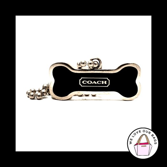 Coach Accessories Rare Coach Black Dog Bone Id Charm Hang Tag